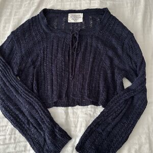 Navy Knit Cardigan